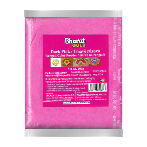 Dark Pink Rangoli Colour Powder (200g)
