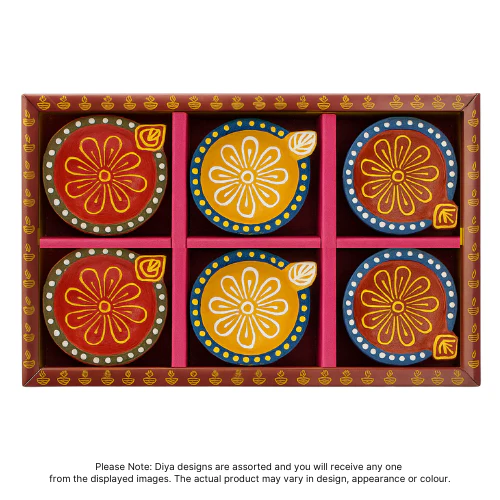 Fancy Diwali / Deepavali Diya Small (Pack of 6 ) - [D105] (1pc) - Image 3