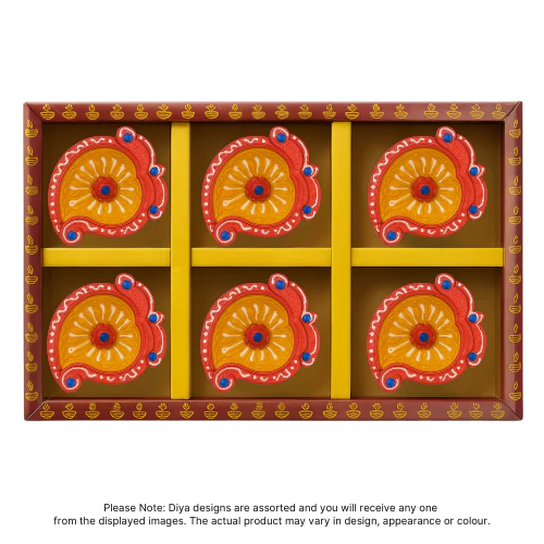 Fancy Diwali / Deepavali Diya Small (Pack of 6 ) - [D105] (1pc) - Image 5