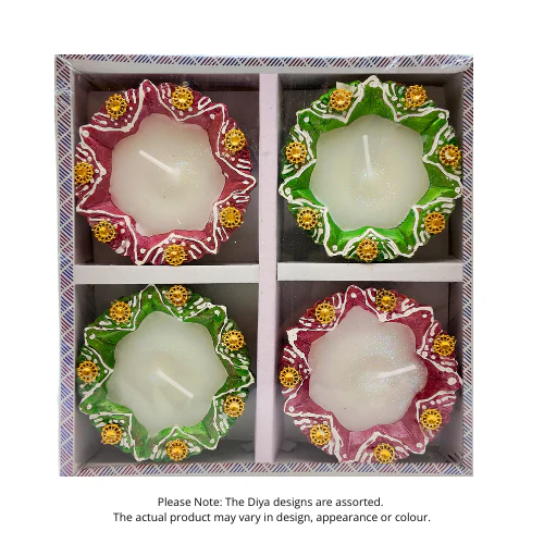 Fancy Diwali / Deepavali Wax Diya Big (Pack of 4) - (D36) (1pc) - Image 4