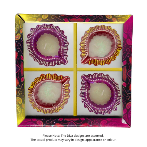 Fancy Diwali / Deepavali Wax Diya Big (Pack of 4) - (D36) (1pc) - Image 5