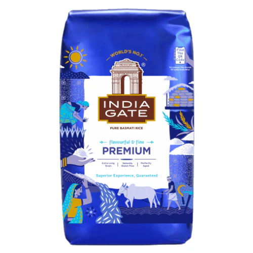 India Gate Premium Basmati Rice (1kg) - Image 2