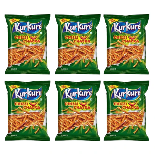Kurkure Chilli Chatka (Bundle of 6 x 68 to 90g)