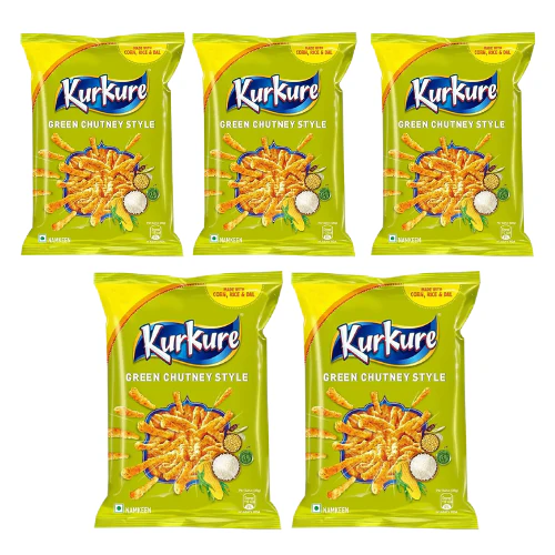 Kurkure Green Chutney Rajasthani Style (Bundle of 5 x 68 to 90g)