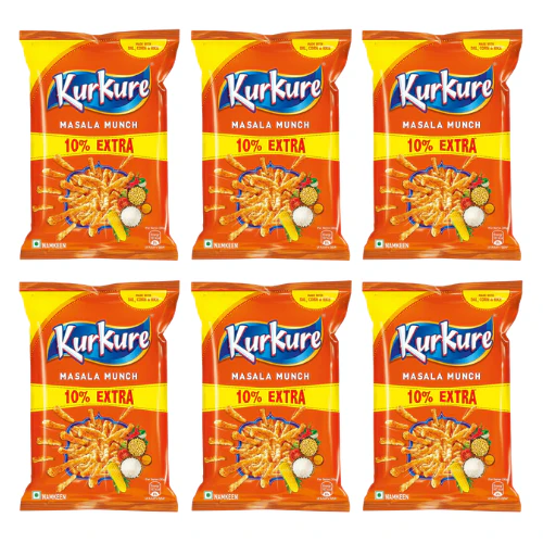 Kurkure Masala Munch (Bundle of 6 x 70 to 90g)