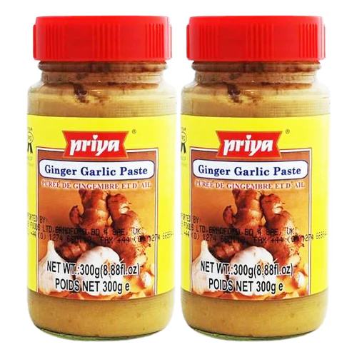 Priya Ginger Garlic Paste (Bundle of 2 x 300g)