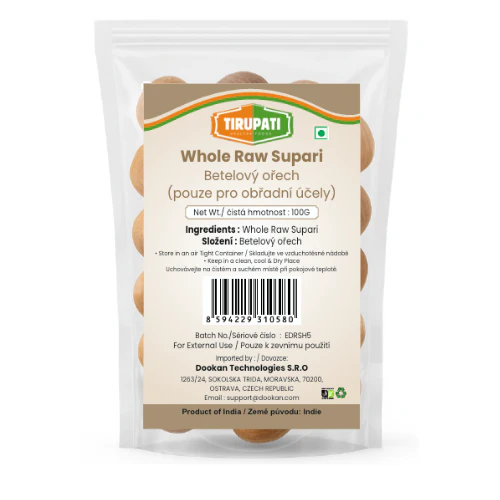 Tirupati Whole Raw Supari / Betel Nut (100g)